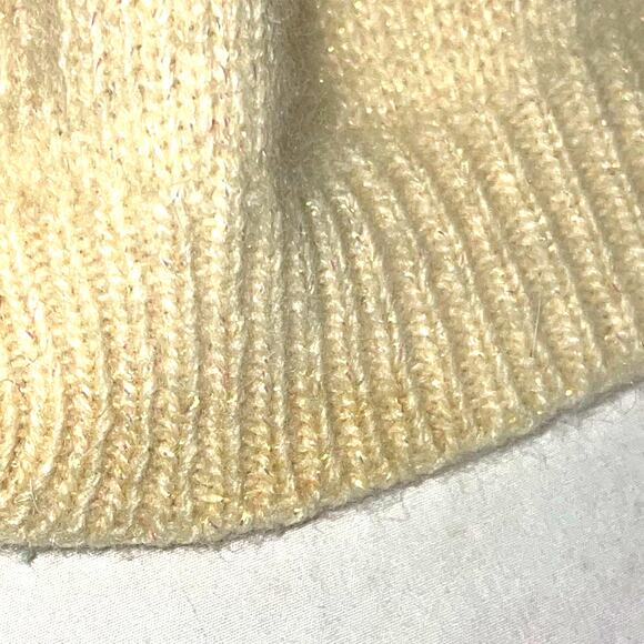 Vintage L'Eau Vive Cream Embellished Cardigan Sweater size Small - Picture 6 of 10